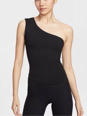 Like New Nike Women's Zenvy Dri-FIT Asymmetrical Tank Top Built in Bra Gym SZ M